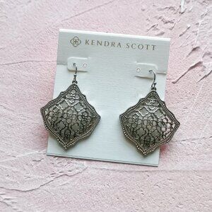 Kendra Scott Kirsten Filigree Silver Drop Earrings